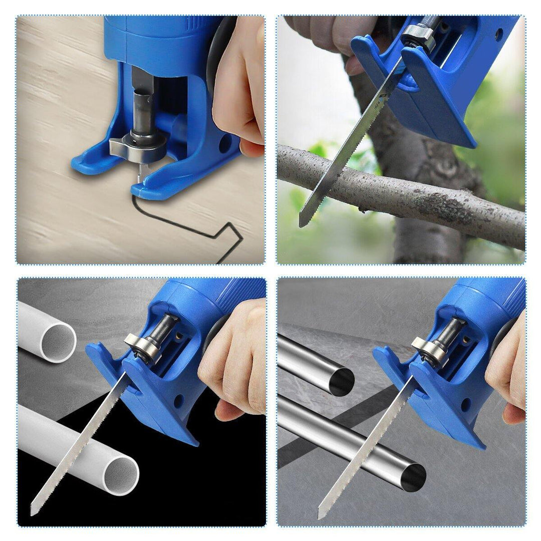 Reciprocating Saw Attachment for Electric Drill Wood Metal Cutting Tool - MRSLM