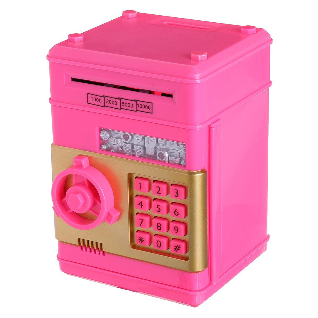 ATM Deposit Machine Toy Electric Bank With Music Automatic Roll Up Code Safe Mini Deposit Box Safe For Children Gift - MRSLM