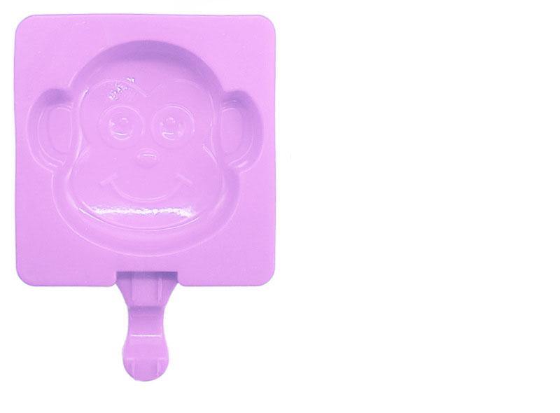 DIY Silicone Baking Cake Mold Homemade Ice Lolly Mold With 20 Purple Popsicle Stick - MRSLM