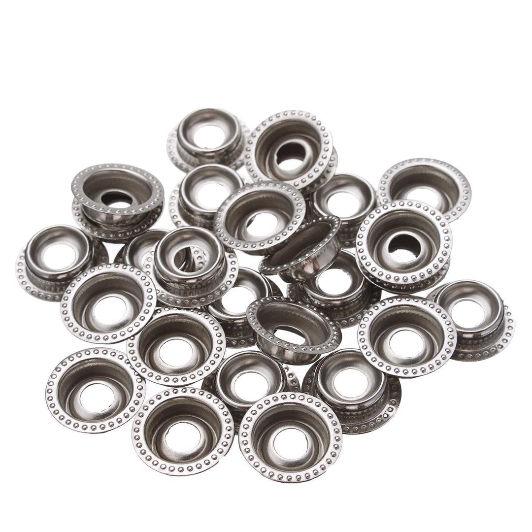 120Pcs 15mm Heavy Duty Silver Snap Fastener Press Studs Button With Tool - MRSLM