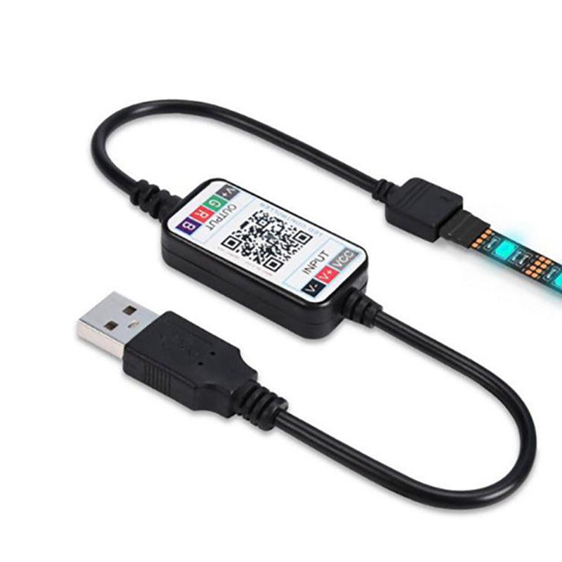 1M/3M/5M bluetooth APP 5050 RGB LED Strip Light Tape IP65 Waterproof USB Background Lamp 5V - MRSLM
