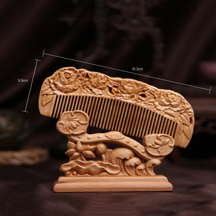 Carved Wooden Comb - MRSLM