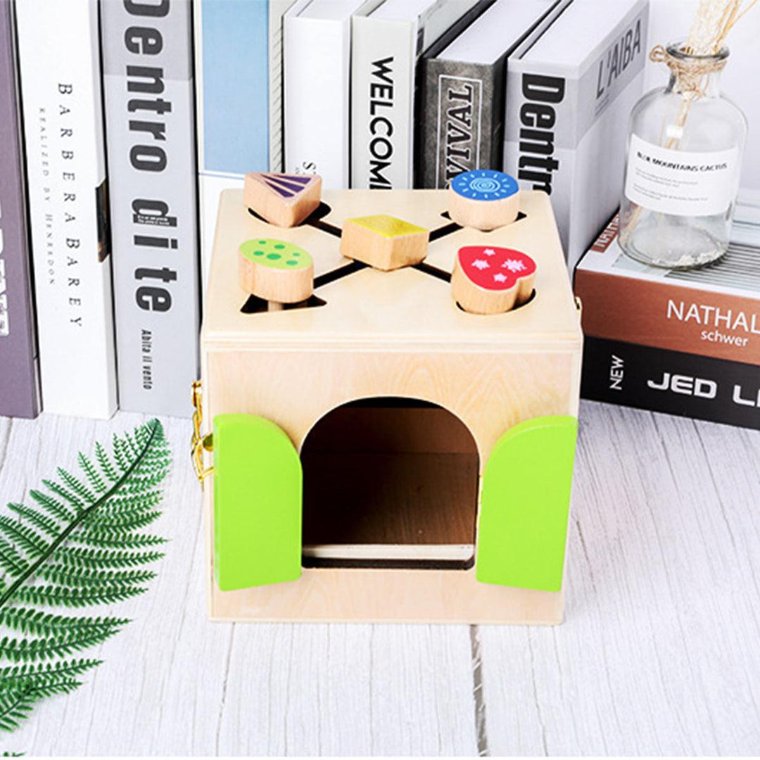 Wooden Montessori Practical Material Little Lock Box Kids Early Educational Toys - MRSLM
