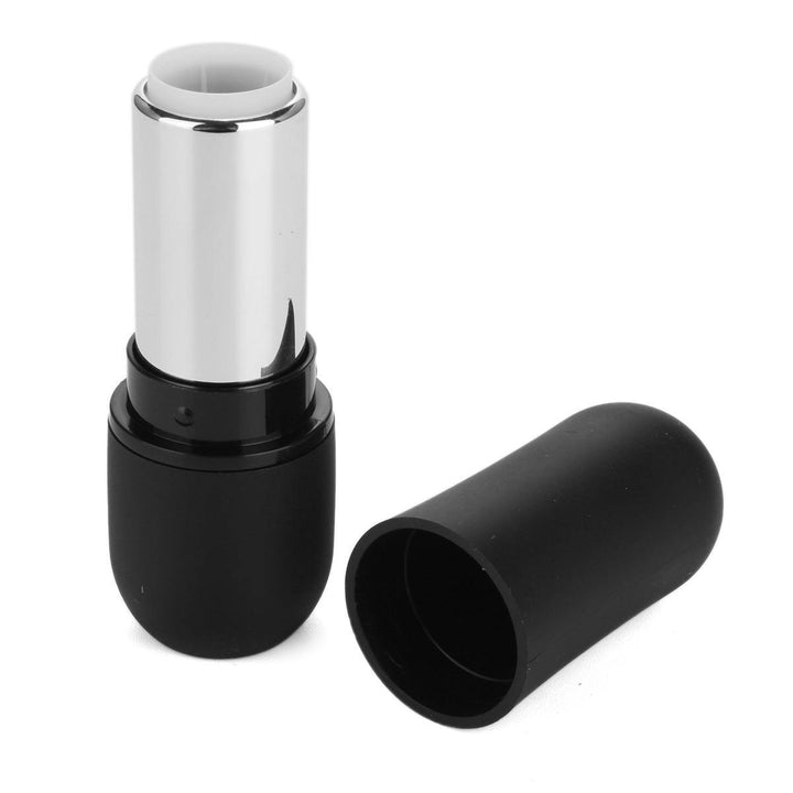 Matte Black Round Empty Lipstick Tube Lip Balm Refillable Container DIY Makeup Cosmetic Tool - MRSLM