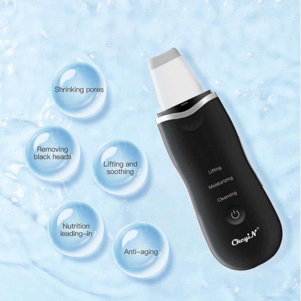 Ultrasonic Ion Deep Cleaning Skin Scrubber Peeling Shovel Facial Pore Cleaner Blackhead Remover Face Lifting USB Rechargeable Beauty Machine - MRSLM