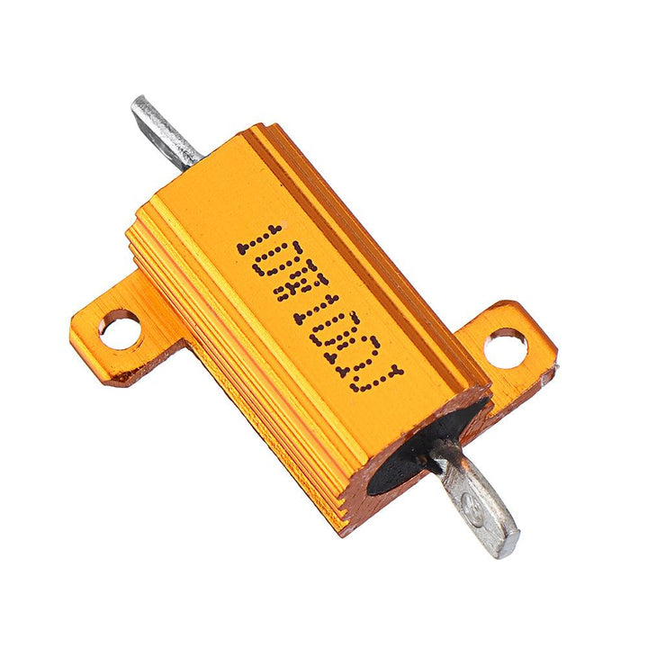 3pcs RX24 10W 10R 10RJ Metal Aluminum Case High Power Resistor Golden Metal Shell Case Heatsink Resistance Resistor - MRSLM