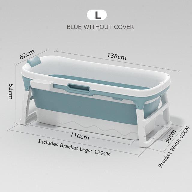 Xiaoshutong 138/117CM Portable Folding Adult Bathtub Surround Lock Temperature Anti-slip Isolation Layer with Enlarged Space Design Sauna for Bathroom - MRSLM