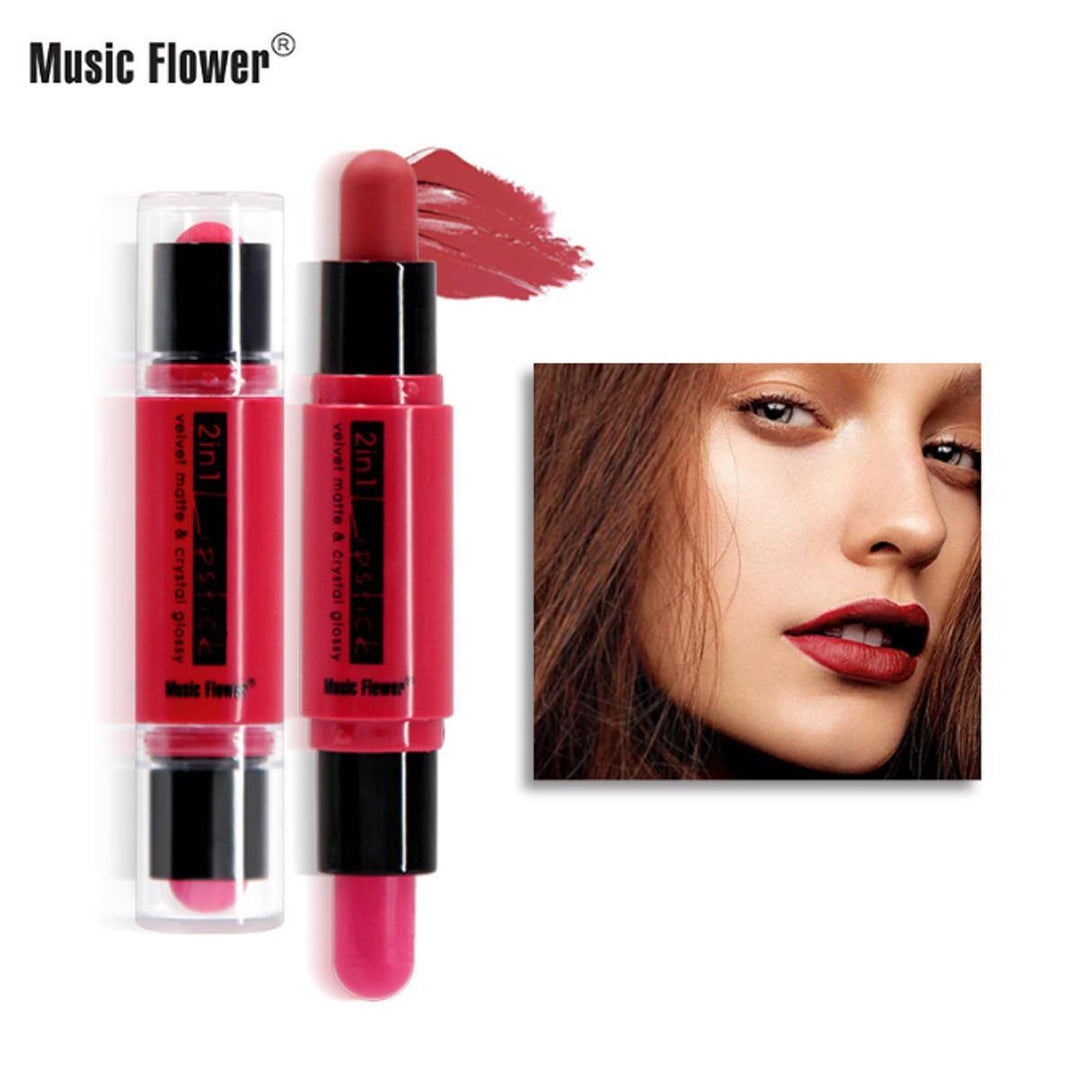 Music Flower Matte Mousse Lips Makeup Lip Stick Blush Effect Dual Function - MRSLM
