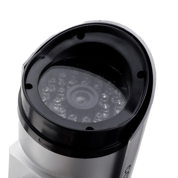 Solar Powered Simulation Camera Security CCTV Dome Camera Outdoor with 30 LED Night Light - MRSLM