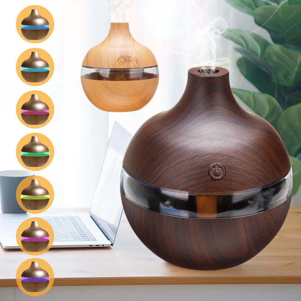 300ml 7 Color Night Lights Essential Oil Diffuser Aromatherapy Cool Mist Humidifier for Office Home Study Yoga Spa Baby USB Charging - MRSLM