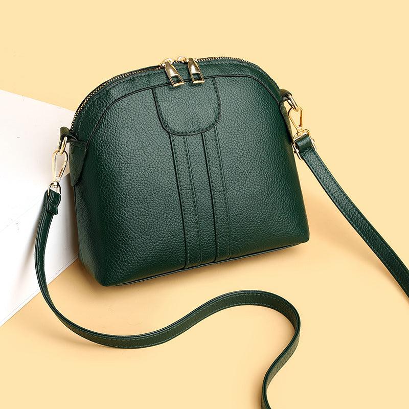 Fashion Shell Soft Leather Crossbody Small Bag - MRSLM