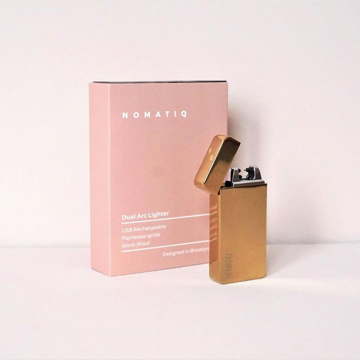 Golden Dual Arc Electric Lighter - MRSLM