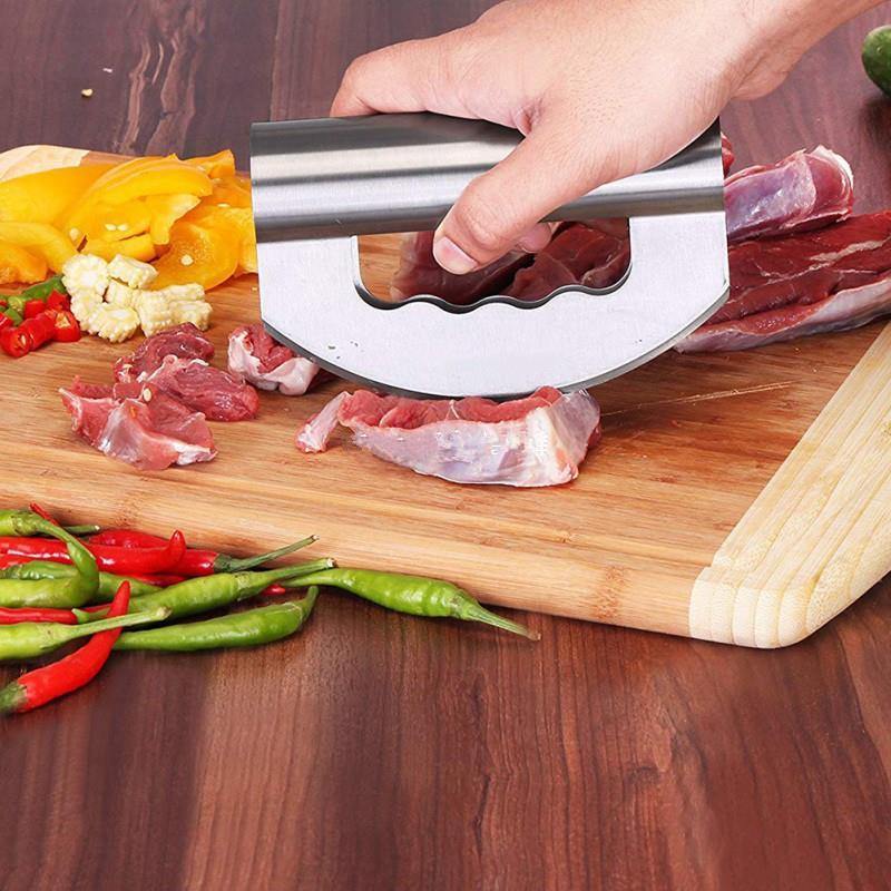 304 Stainless Steel Double-head Cut Salad Chopper Vegetable Cheese Cutter (1) - MRSLM