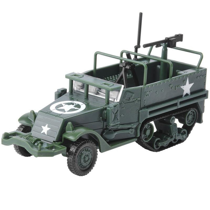 1:72 M3 DIY Assembly 4D Half Track Armored Diecast Vehicle Model for Kids Gift - MRSLM