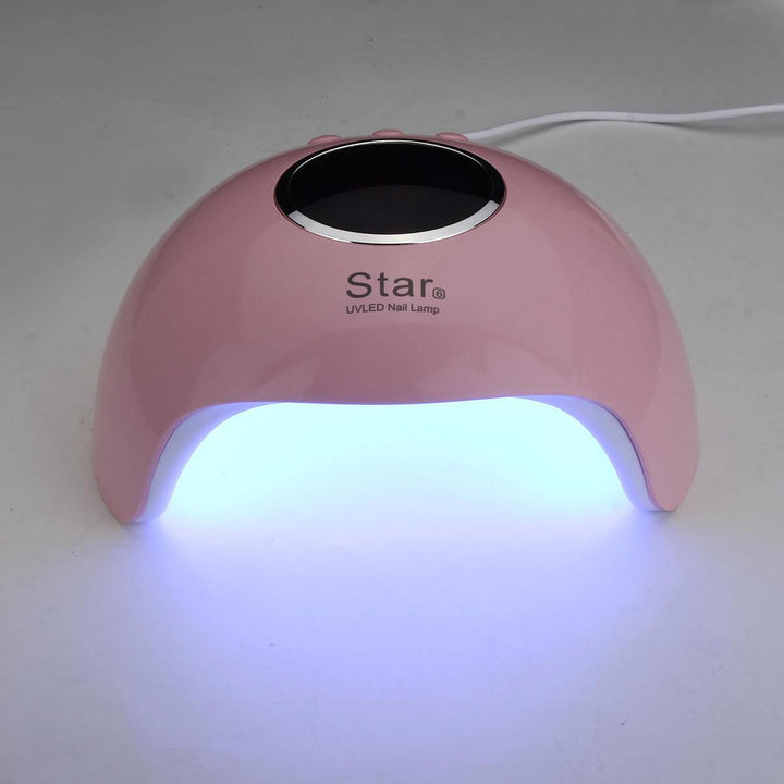 Star6 12Leds USB Lamp for Manicure UV Nail Lamp Nail Dryer for Nail LED UV Lamp 24W LCD Display Drying All Gels Nail Art Tools - MRSLM