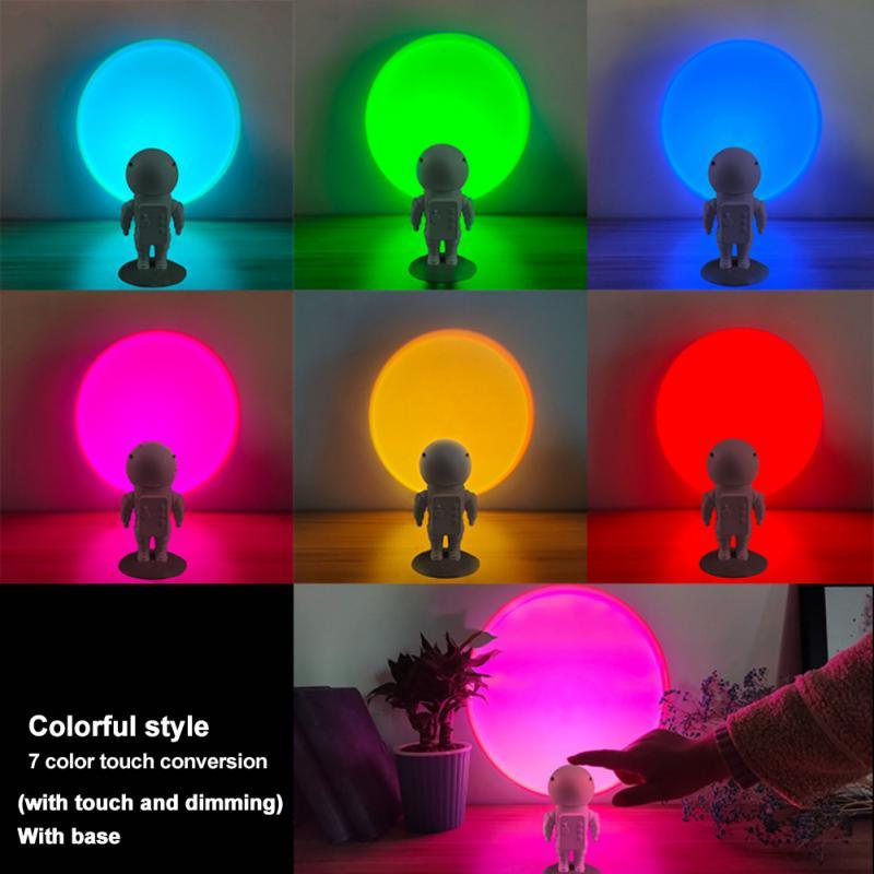 Robot Astronaut Sunset Atmosphere Night Light - MRSLM