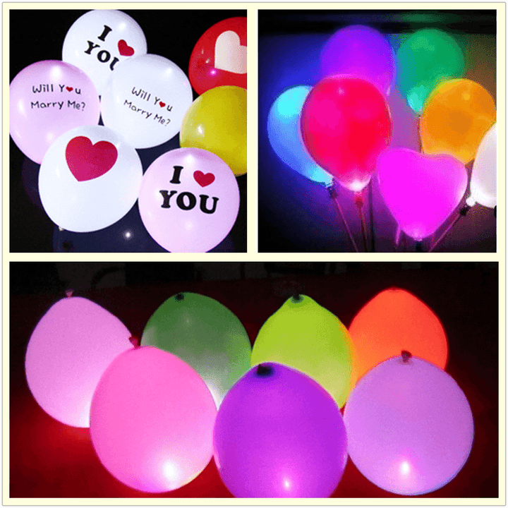 25pcs 1.7cm Round LED Balloon Light Lamp Glowing Balloon Lights Birthday Wedding Party Decoration - MRSLM