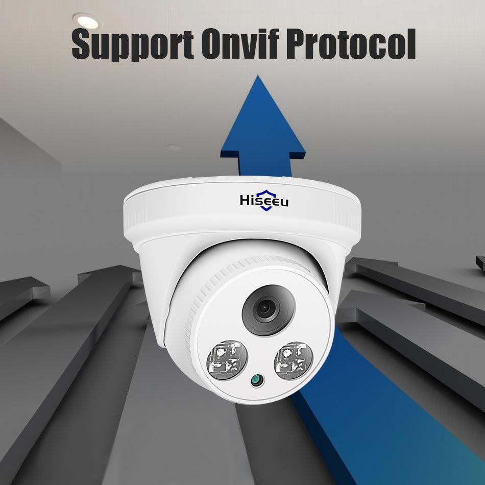 Hiseeu HC615-P-3.6 5MP 1920P POE IP Camera H.265 Audio Dome Camera ONVIF M otion Detection For PoE NVR App View - MRSLM
