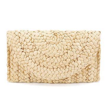 JOSEKO Women Summer Lovely Retro Straw Knitted Wallet Key Money Beach Long Bag Clutch - MRSLM