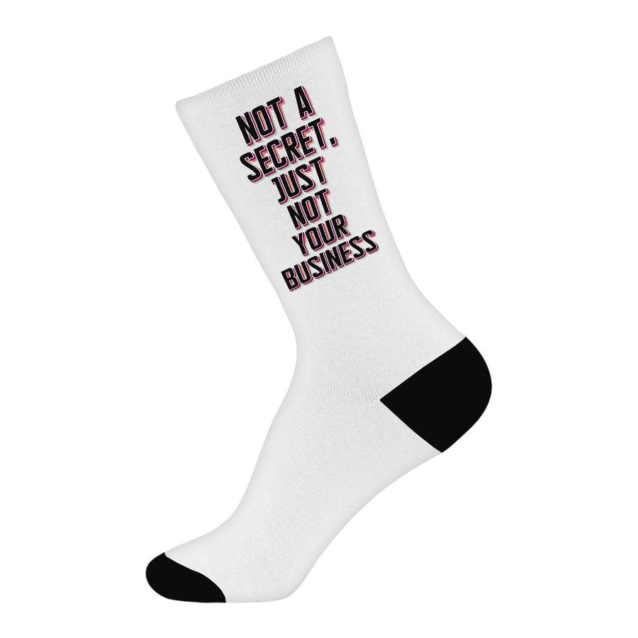 Not a Secret Socks - Funny Sarcastic Novelty Socks - Quote Crew Socks - MRSLM