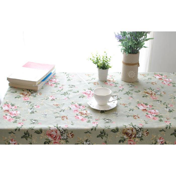 Rectangle Pastoral Style Thicken Cotton Linen Tablecloth Tableware Mat Desk Cover Home Decor - MRSLM
