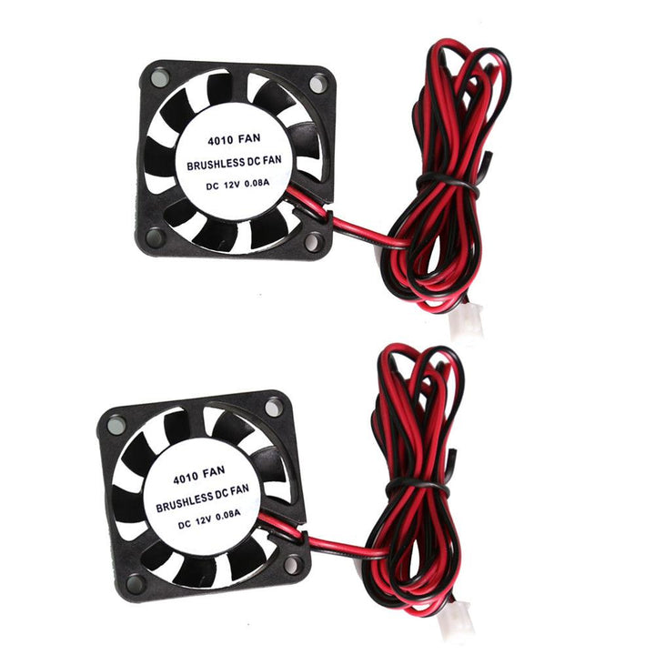 Anet® 2Pcs 4010 40*40*10mm 12V DC Brushless Cooling Fan with Wire for RepRap Prusa i3 DIY 3D Printer - MRSLM