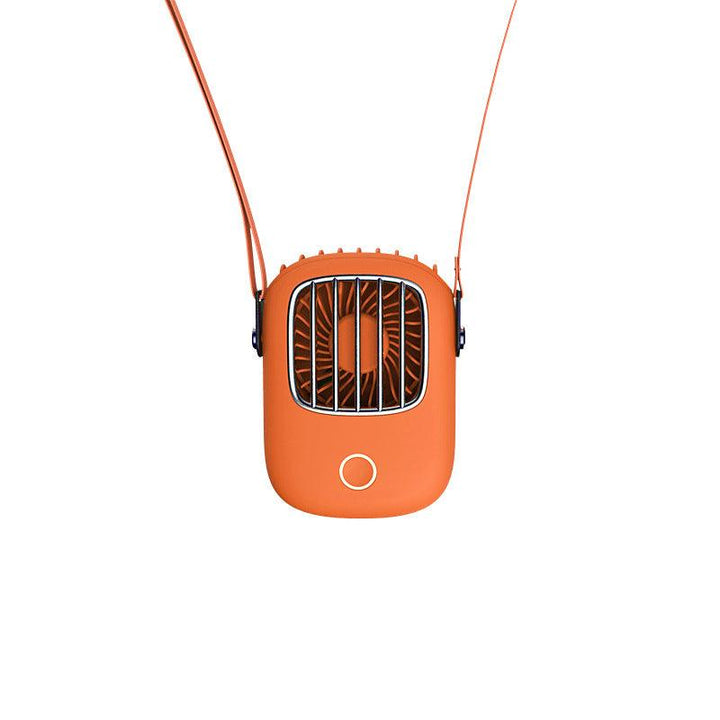 Handheld Hanging Neck Mini Fan Portable USB Charging Desktop Fan Three Gears Low Noise 1800mAh Battery Capacity - MRSLM