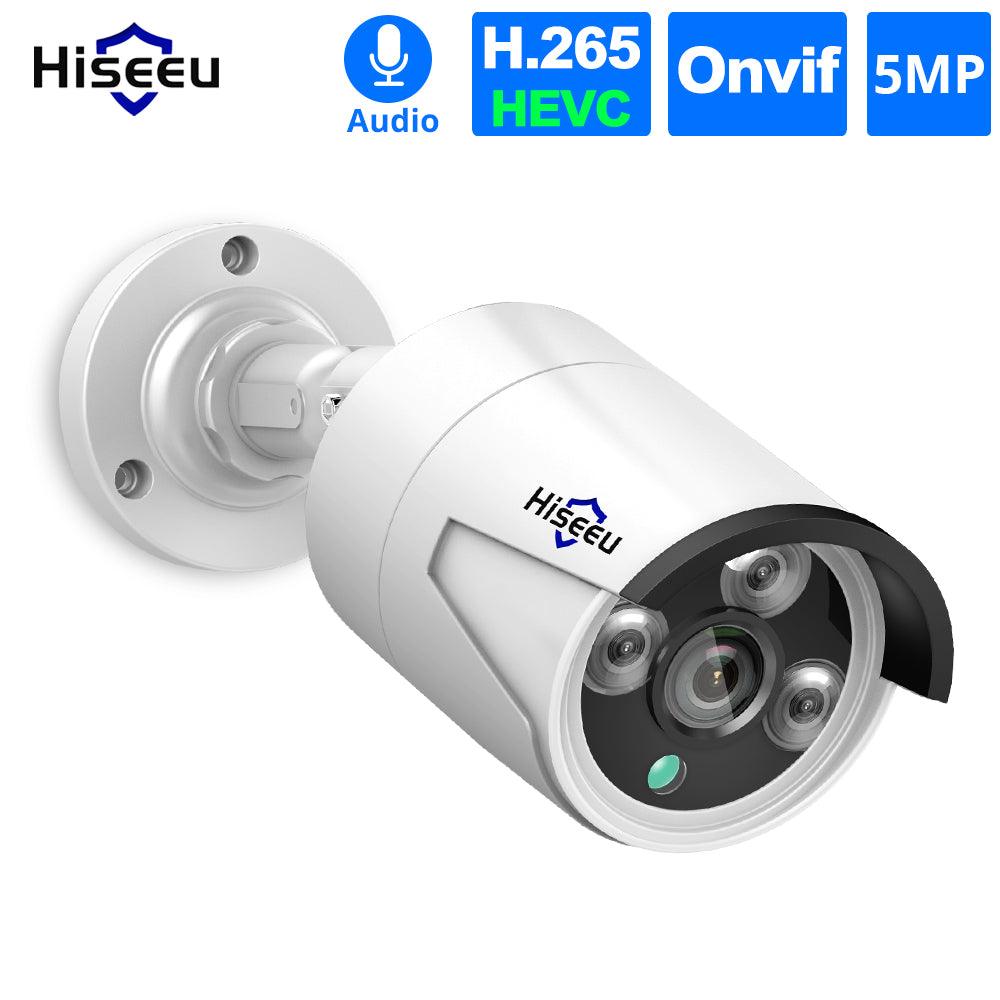 Hiseeu HB615 H.265 5MP Security IP Camera POE ONVIF Outdoor Waterproof IP66 CCTV P2P Video Camera - MRSLM