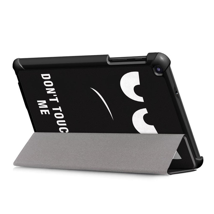 Tri-Fold Pringting Tablet Case Cover for Samsung Galaxy Tab A 8.0 2019 SM-P200 P205 Tablet - Big Eyes - MRSLM