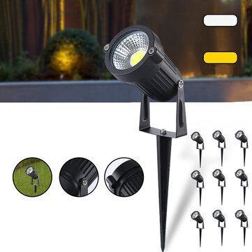 10pcs 12V 5W LED Waterproof Spotlights Landscape Lights Walkway Outdoor Garden - MRSLM