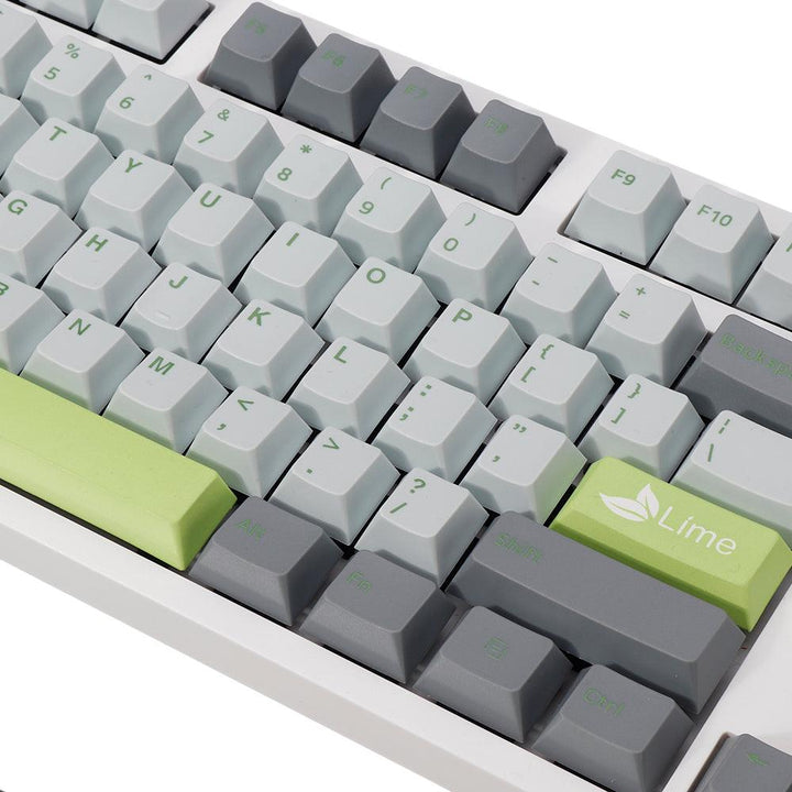 MechZone 108 Keys Lime Keycap Set OEM Profile PBT Keycaps for 61/68/87/104/108 Keys Mechanical Keyboards Comes With 4 Replacement Keycaps - MRSLM