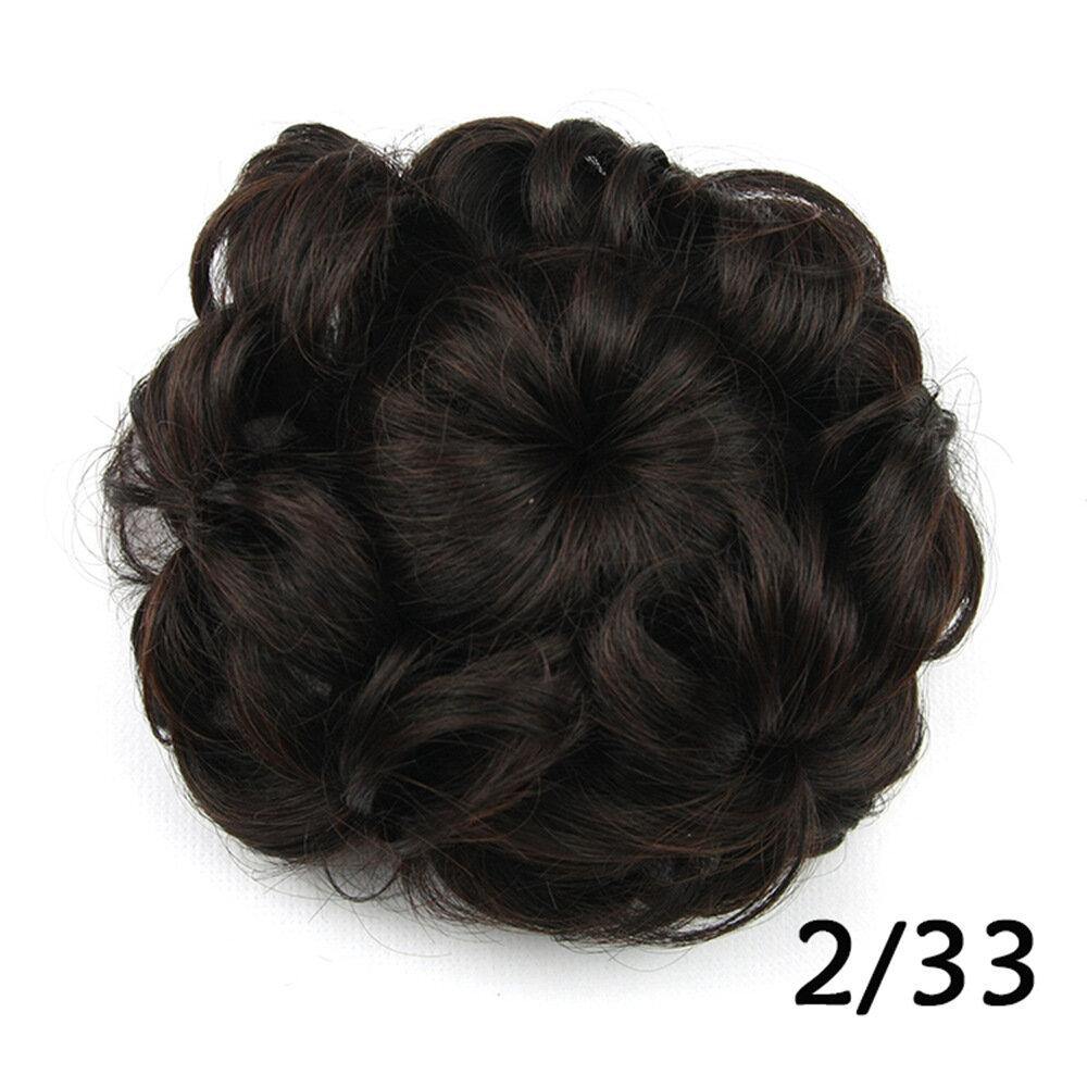 8 Colors Flower Bud Head Short Curly Hair Seven Flowers Drawstring Wig Piece - MRSLM
