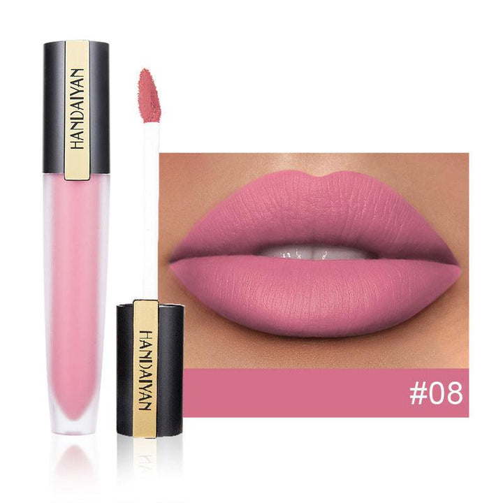 HANDAIYAN Matte Lip Gloss Lips Lipstick Long Lasting Liquid Cosmetics Exaggerated Makeup - MRSLM