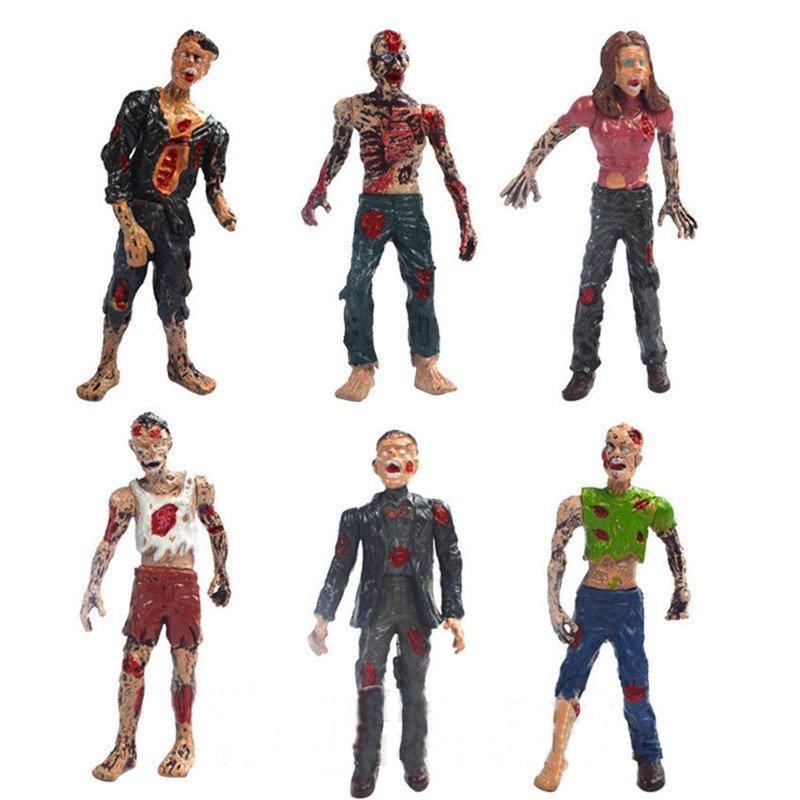 Six Set Zombie Model Terror Corpse Action Figures Model Toys For Kids Children Gift - MRSLM