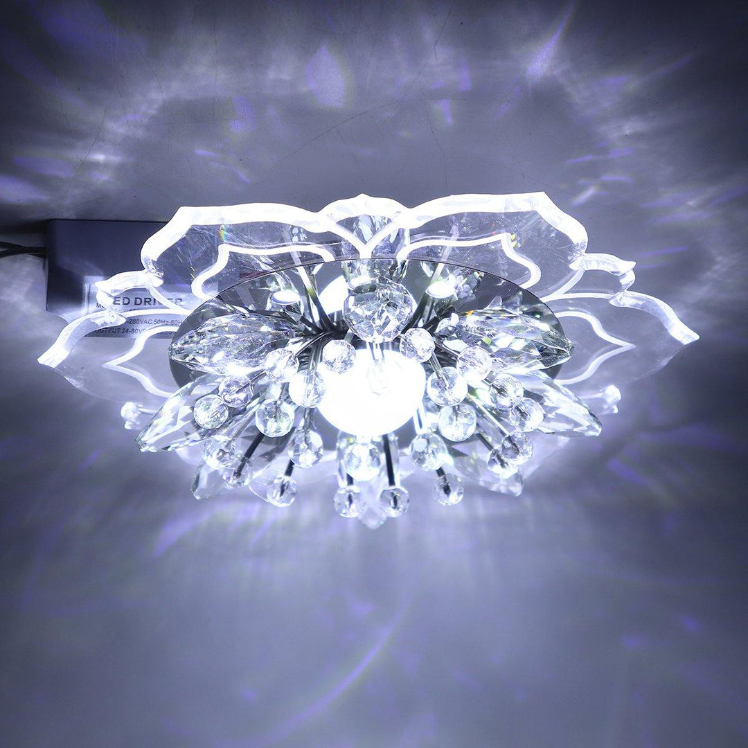 9W Modern Crystal LED Ceiling Light Fixture Pendant Lamp Lighting Chandelier - MRSLM