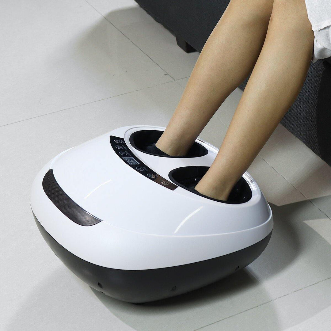 360° Shiatsu Electric Foot Massager Machine 3-Strength 5-Timing Ankle Leg Kneading Heating Timed Massager - MRSLM