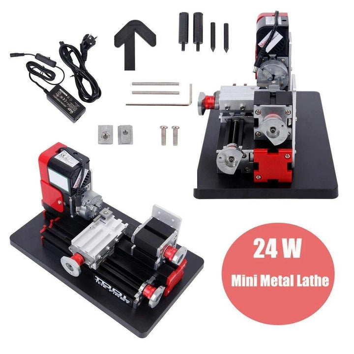 24W Metal Mini Lathe Machine Lathe DIY Milling Machine Woodworking - MRSLM