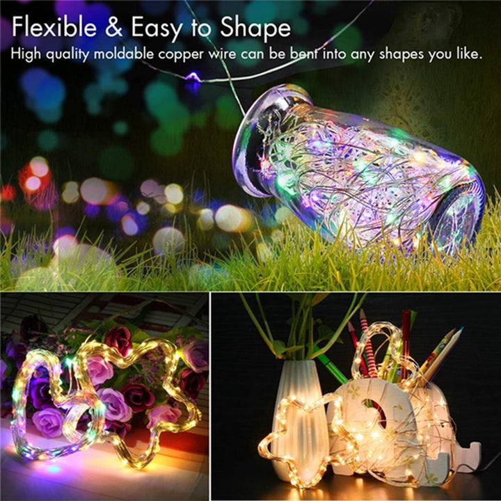 12M 100LED 8 Modes String Light USB Holiday Christmas Lights Decorative Lamp for Home Indoor Party Wedding Garland Christmas Decorations Clearance Christmas Lights - MRSLM