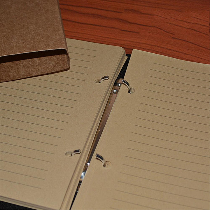 Felt Soft Leather Travel Notebook with Lock Key Diary Notepad Kraft Paper for Business Sketching Writing Creative Gifts - MRSLM