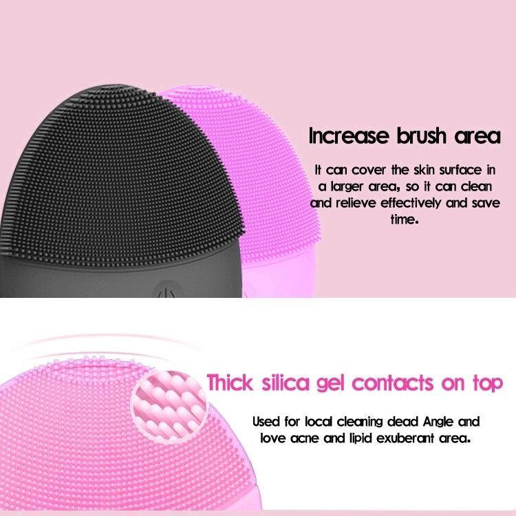 Electric Facial Cleansing Brush Wash Face Cleaning Beauty Machine Pore Cleaner Acne Remover Cleansing Massage Face Skin Beauty Massager - MRSLM