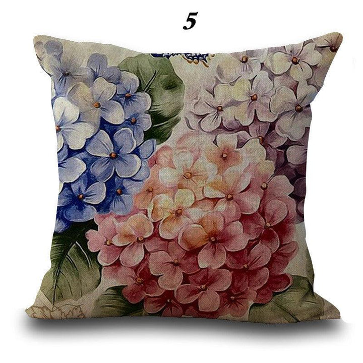 45x45cm Flower Style Cartoon Decorative Sofa Pillow Case Modern Floral Printed Cushion Cover - MRSLM