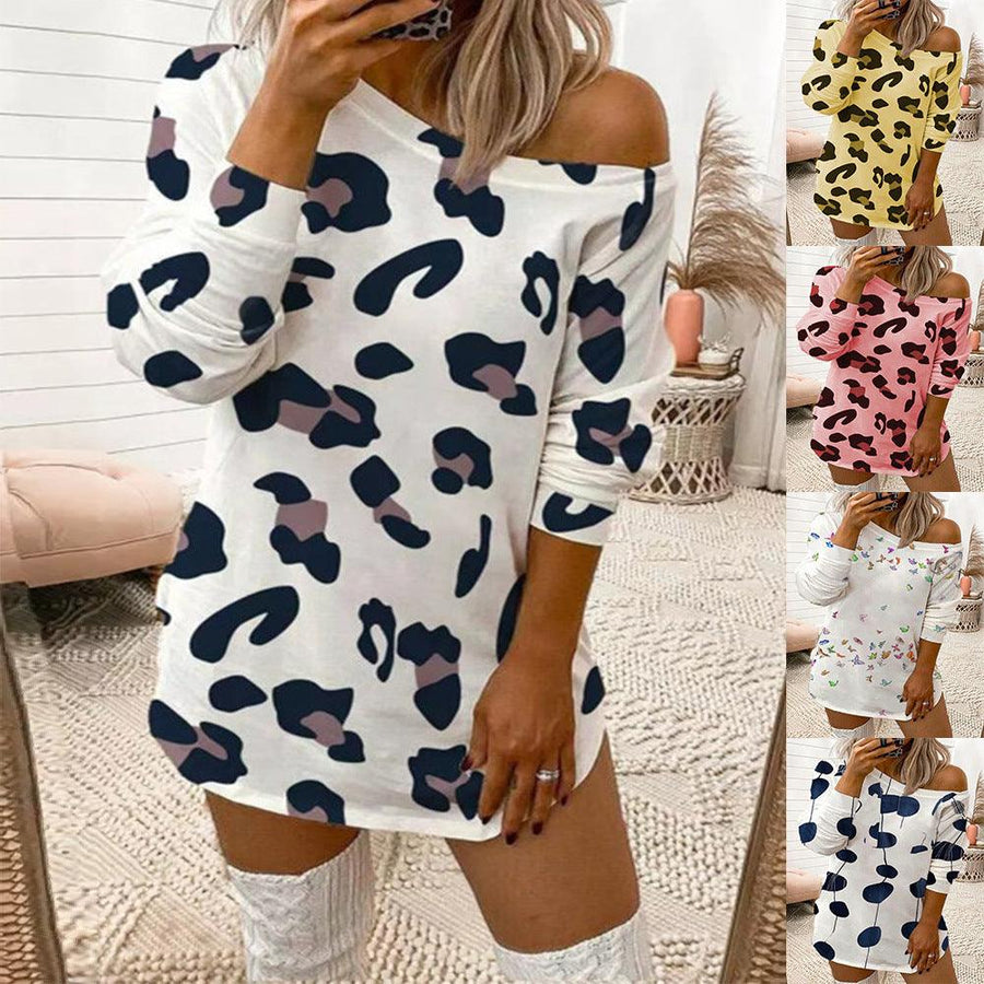 Se Xy Dress With Fashion Print And Long-sleeved Shirt - MRSLM