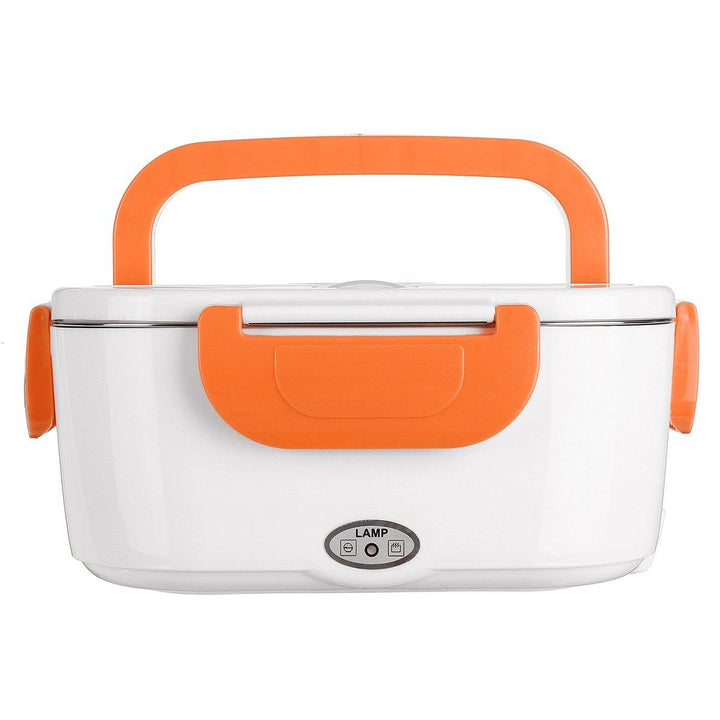 Portable Electric Heated Lunch Box 12V Vehicle-mounted Insulation Bento Stainless Steel Separate Section-1.05L - MRSLM