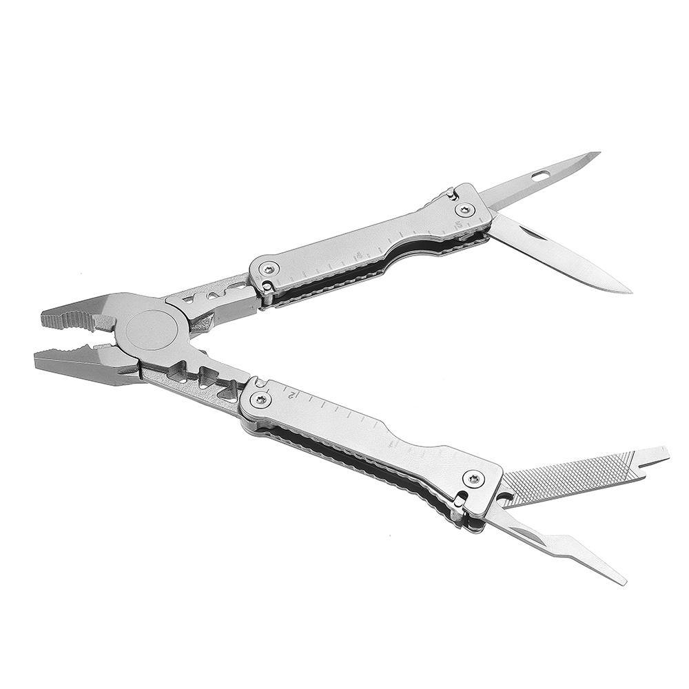 11 in 1 Pocket Multifunctional Tools Plier Wire Cutter Bottle Opener Outdoor Survival Hiking Camping Tool Stainless Steel - MRSLM