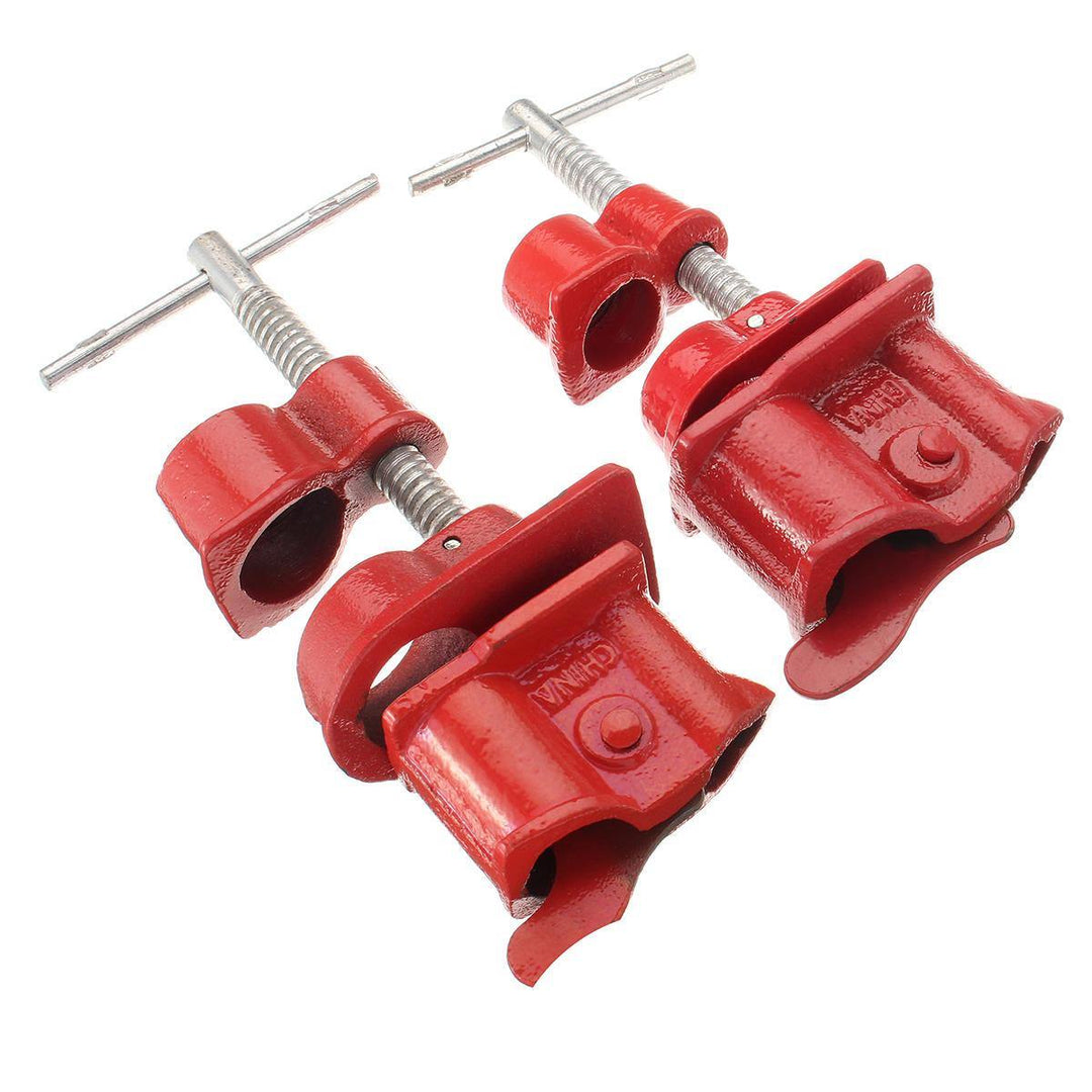 1/2Inch 3/4Inch Wood Gluing Pipe Clamp Set Heavy Duty PRO Woodworking Cast Iron - MRSLM