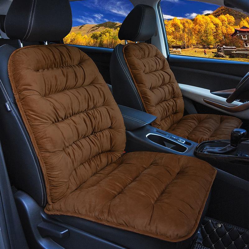 Warm Car Seat Cover Universal Winter Plush Cushion Faux Fur Material For Car Seat Protector Mat Car Interior Accessories - MRSLM