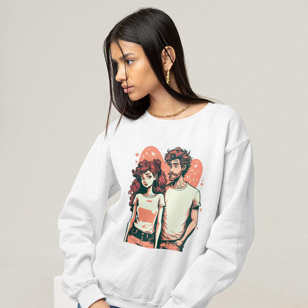 Love Print Sweatshirt - Romantic Crewneck Sweatshirt - Printed Sweatshirt - MRSLM