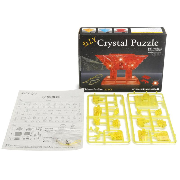 Novelty IQ Crystal Blocks Jigsaw Puzzles Toy 3D Pyramid DIY Model Gift - MRSLM
