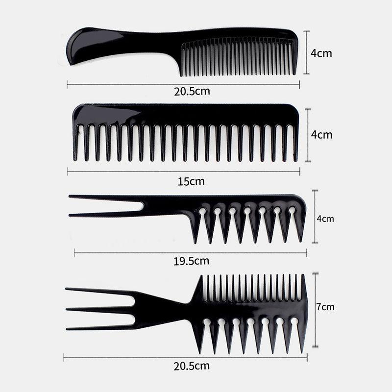 10pcs/Set Professional Hair Brush Comb Salon Barber Hair Combs Hairbrush Hairdressing Combs Hair Care Styling Tools (#1) - MRSLM