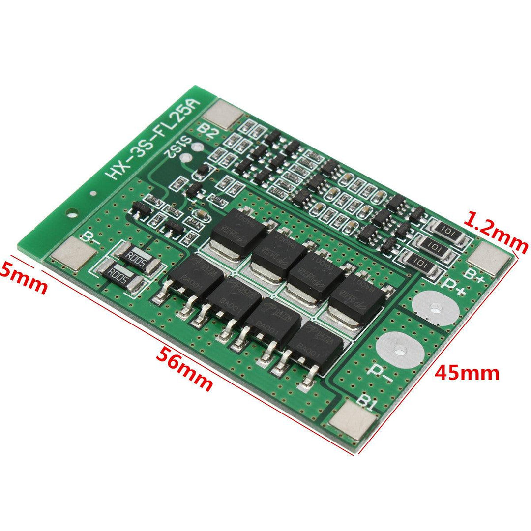 10pcs 3S 11.1V 25A 18650 Li-ion Lithium Battery BMS Protection PCB Board With Balance Function - MRSLM